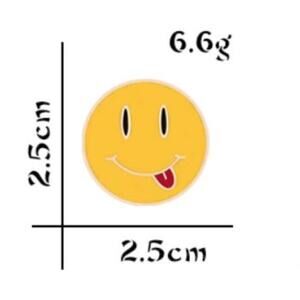 Smiling Tongue Sticking Face Emoji Pin Brooch
